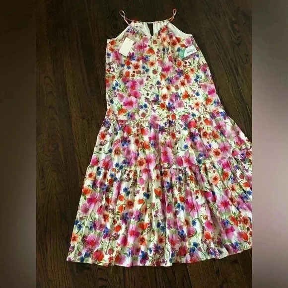 Dear John/Anthropologie Women's M Ryo Strap Halter Maxi Dress Garden Party NWT!! - Picture 5 of 16